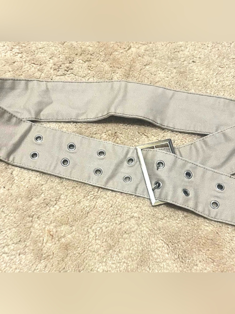 Beige Grommet Belt